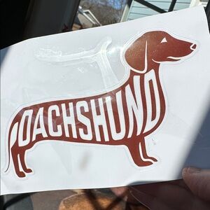 New Brown Dachshund Dog Car Decal